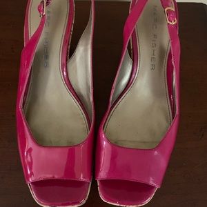 Hot pink, Marc Fisher wedges, Size 8.5